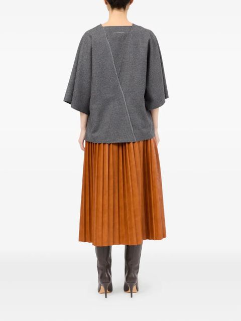 MM6 Maison Margiela raw-cut detail blouse - Grey