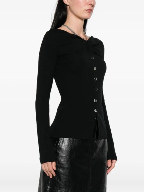 Sportmax button-up necklace-detail cardigan - Black