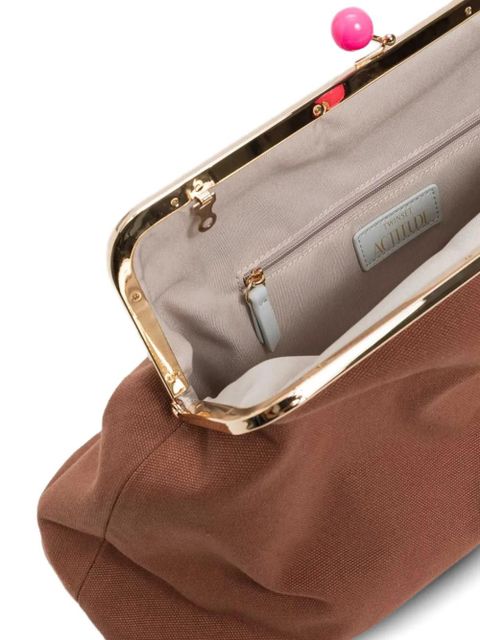 TWINSET top handle frame bag - Brown