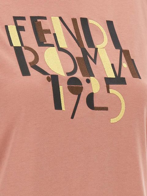 FENDI embroidered T-shirt - Pink