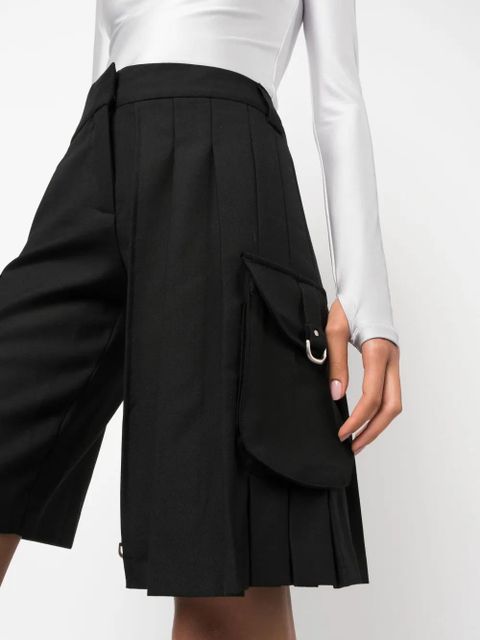 Off-White pleated cargo shorts - Black