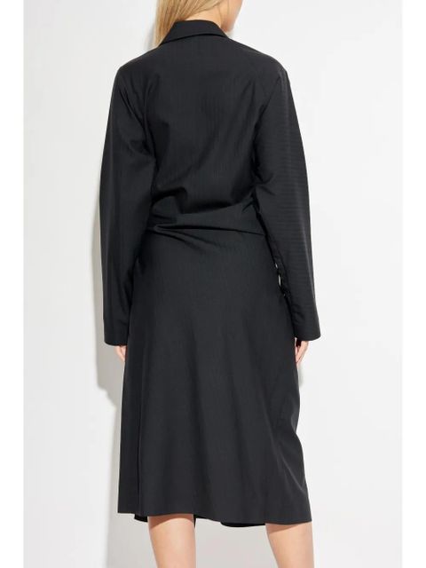 LOEWE belted wool dress - Black