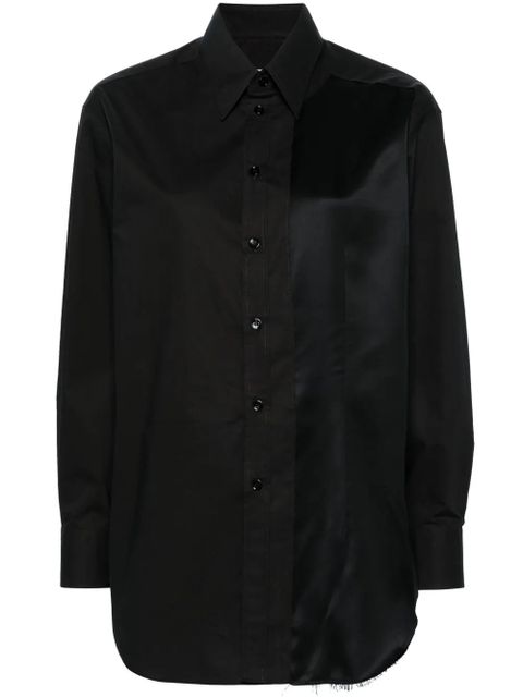 MM6 Maison Margiela panelled cotton shirt - Black - zdjęcie produktu nr 1