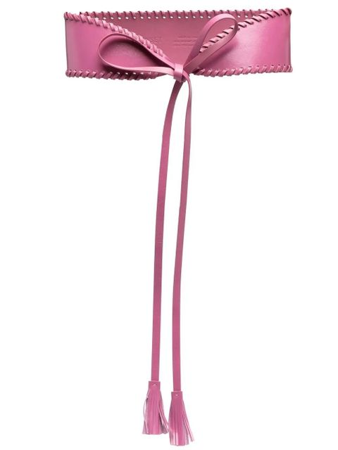 TWINSET tassel-detail leather sash belt - Pink - zdjęcie produktu nr 1