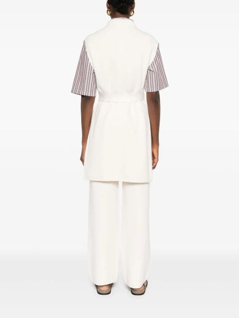 Max Mara belted gilet - White