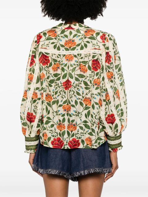 FARM Rio Garden Tapestry blouse - Green
