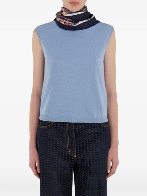 Ferragamo Water Lilies printed scarf - Blue - zdjęcie produktu nr 2