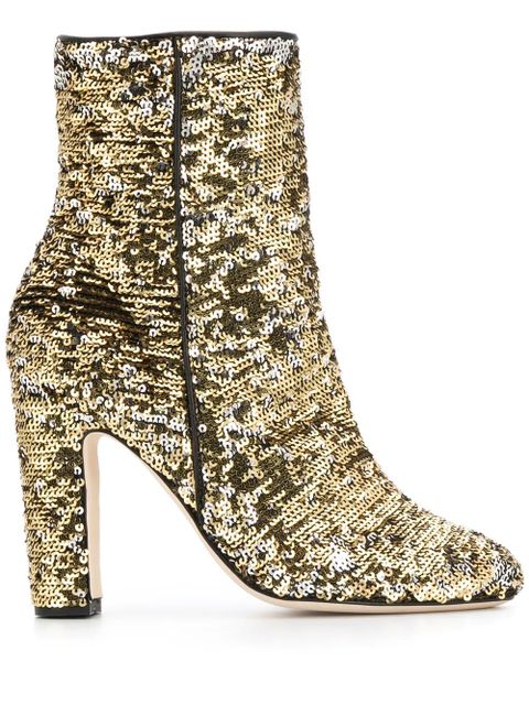 Paris Texas sequin-embellished ankle boots - Gold - zdjęcie produktu nr 1