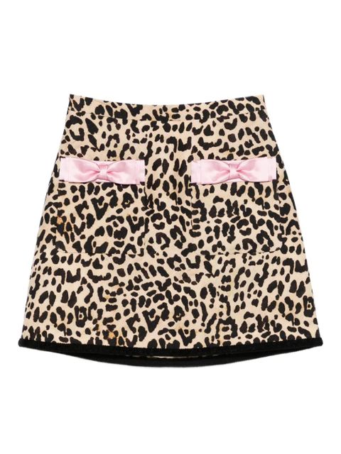 Valentino Garavani Animalier bow-detail mini skirt - Neutrals - zdjęcie produktu nr 1
