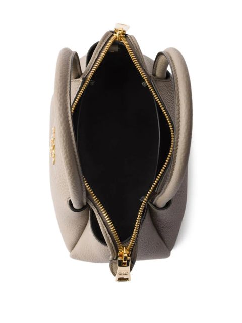 Prada mini leather tote bag - Brown