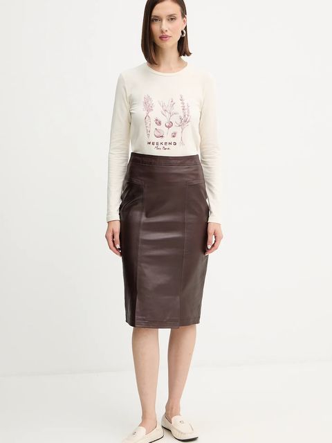 Weekend Max Mara longsleeve RENOIR kolor beżowy 2525946032600 - zdjęcie produktu nr 2