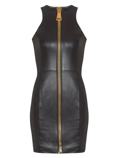 Balmain leather mini dress - Black - zdjęcie produktu nr 1