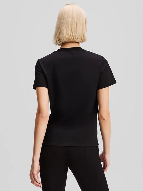 Karl Lagerfeld t-shirt bawełniany ELONGATED LOGO - zdjęcie produktu nr 1