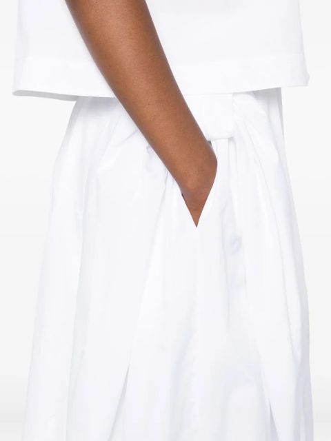 Simone Rocha bow hip-detailed midi skirt - White