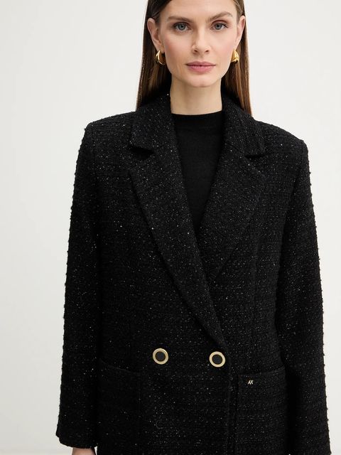 Armani Exchange płaszcz z dodatkiem wełny