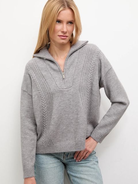 Answear.LAB sweter z kaszmirem kolor szary z golfem