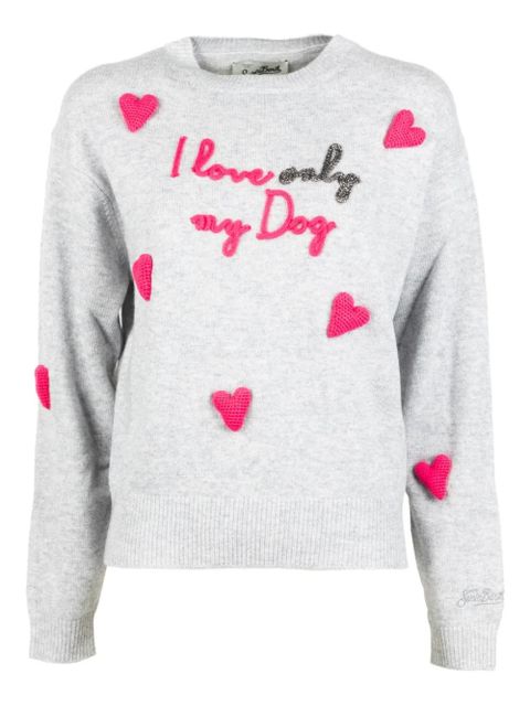 MC2 Saint Barth Louise heart-embroidered sweater - Grey - zdjęcie produktu nr 2