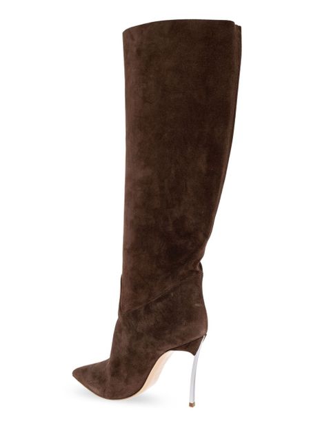 Casadei 100mm Blade suede boots - Brown