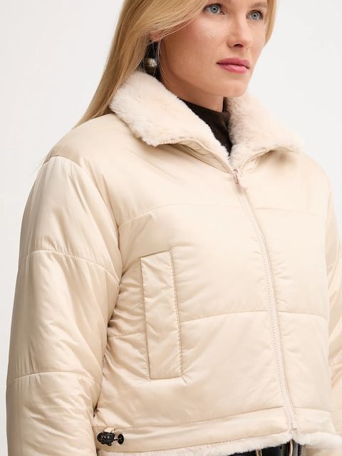 Save The Duck kurtka dwustronna YUKI kolor beżowy zimowa D32492W.FURY21