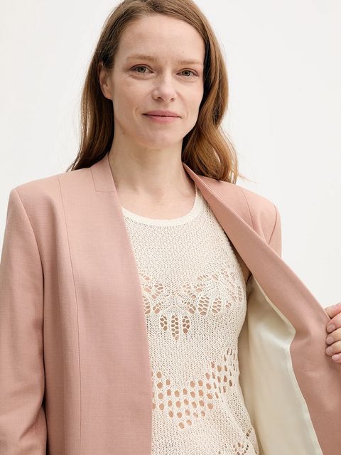 AERON marynarka SUN kolor różowy jednorzędowa gładka BL080474