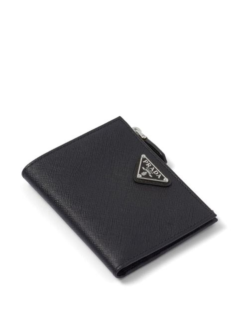 Prada triangle-logo Saffiano leather wallet - Black