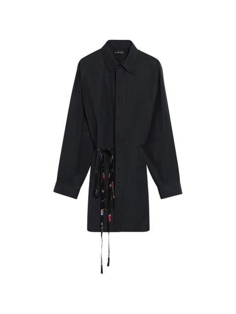 Balenciaga tie-detail mini dress - Black - zdjęcie produktu nr 1