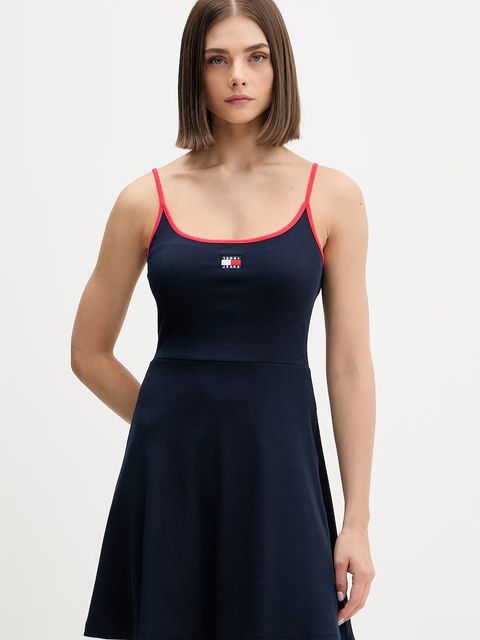 Tommy Jeans sukienka letnia bawełniana z elastanem - zdjęcie produktu nr 1