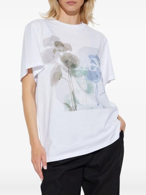 Max Mara floral-print T-shirt - White