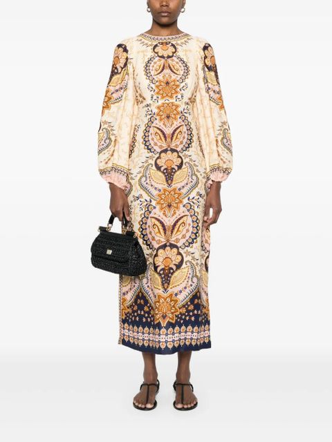 FARM Rio floral-print midi dress - Neutrals - zdjęcie produktu nr 2