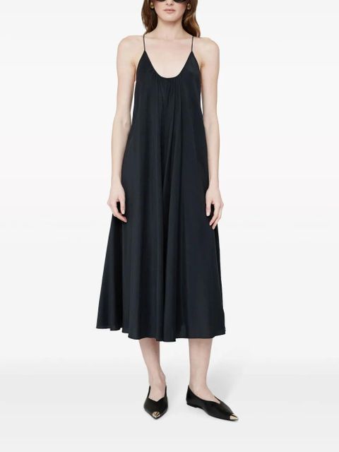ANINE BING Aida gathered midi dress - Black - zdjęcie produktu nr 2