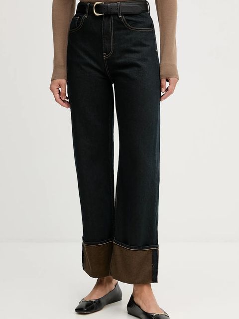 Sisley jeansy damskie kolor granatowy 4STALE04V