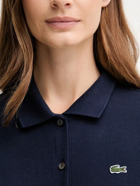 Lacoste sukienka bawełniana kolor granatowy mini rozkloszowana EF5299