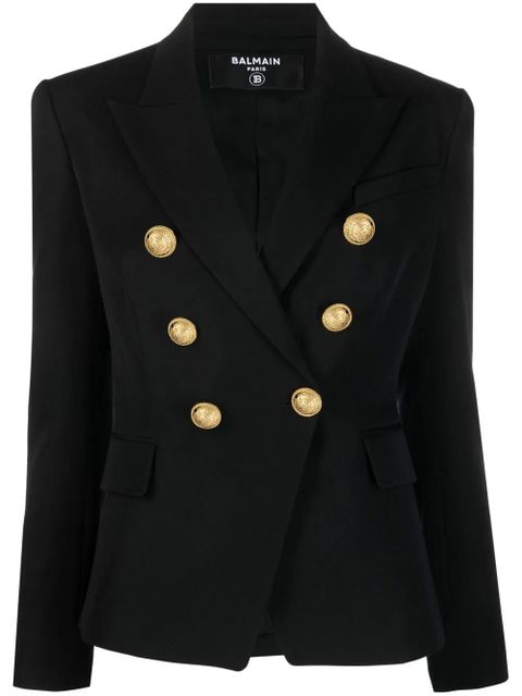 Balmain double-breasted fitted jacket - Black - zdjęcie produktu nr 1