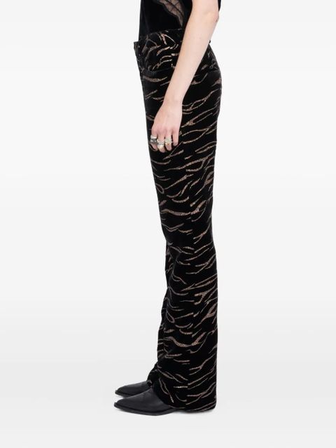 Zadig&Voltaire tiger-print trousers - Black