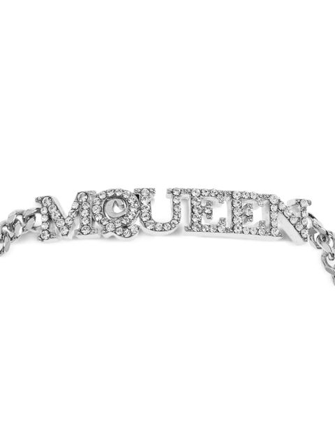 Alexander McQueen crystal-embellished bracelet - Silver