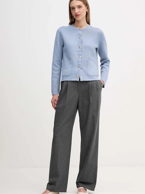 Tommy Hilfiger kardigan dwustronny kolor niebieski lekki WW0WW40846