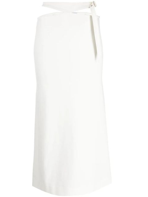 The Attico cut-out midi skirt - White - zdjęcie produktu nr 1