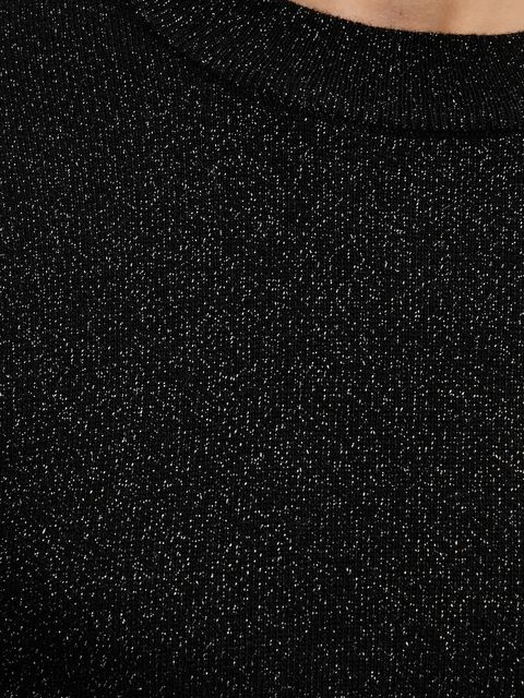 Armani Exchange sweter z dodatkiem wełny damski kolor czarny lekki XW001164 AF16181 - zdjęcie produktu nr 2