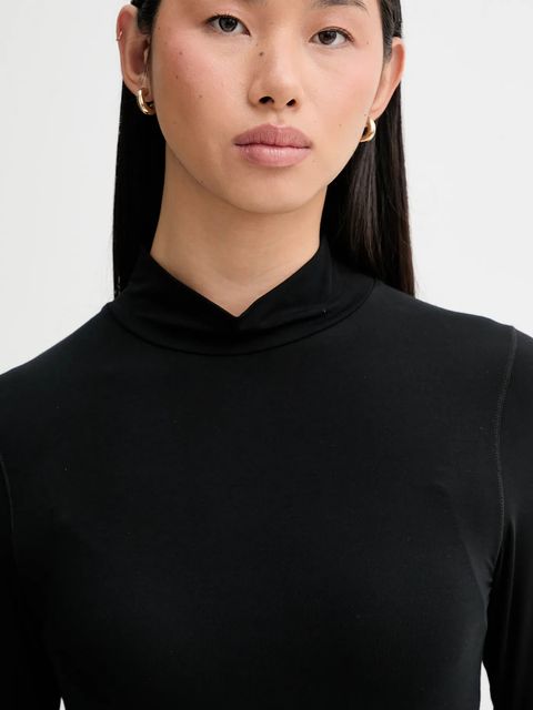 G-Star longsleeve kolor czarny z półgolfem D27968-E299