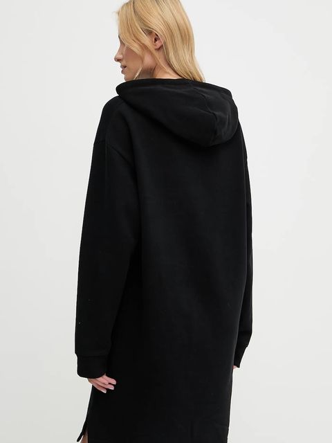 Karl Lagerfeld sukienka bawełniana HOTEL KARL kolor czarny mini oversize A3W44010