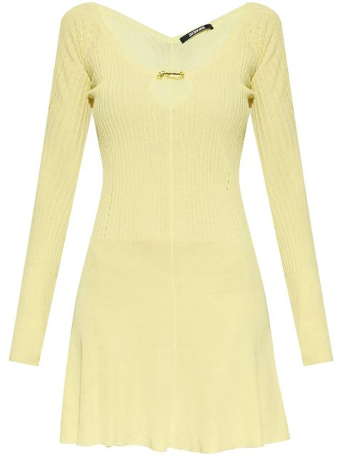 Jacquemus La Robe ribbed minidress - Yellow - zdjęcie produktu nr 1