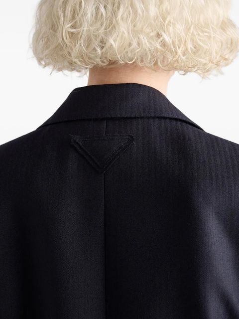 Prada chevron triangle-logo blazer - Blue - zdjęcie produktu nr 2