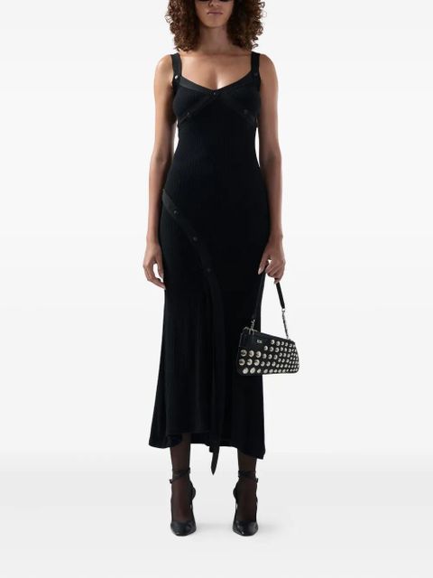 GCDS button strap dress - Black