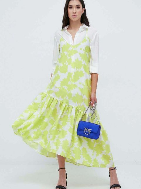 Armani Exchange sukienka midi rozkloszowana - zdjęcie produktu nr 2