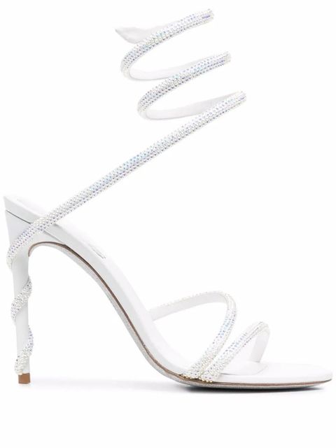 René Caovilla 120mm Cecile rhinestone sandals - White - zdjęcie produktu nr 1