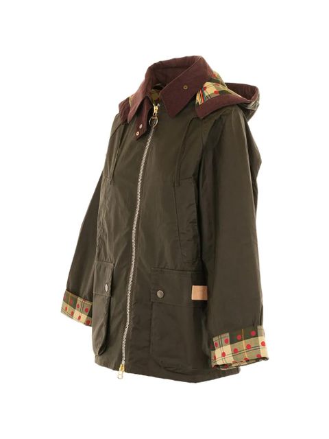 Barbour x Paul Smith hooded checked coat - Green