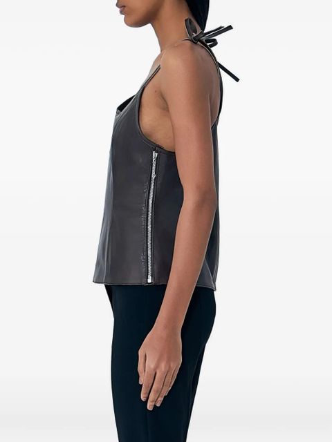 OUR LEGACY tie-straps leather corset top - Brown - zdjęcie produktu nr 2