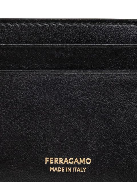 Ferragamo bow-detail card holder - Black