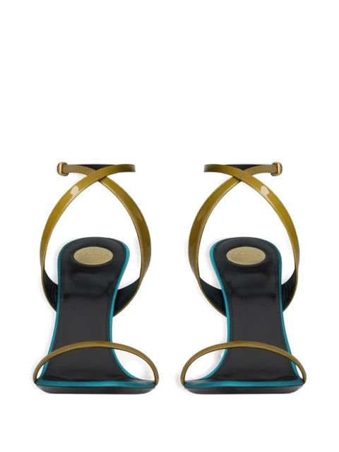 Saint Laurent Tallulah leather sandals - Green