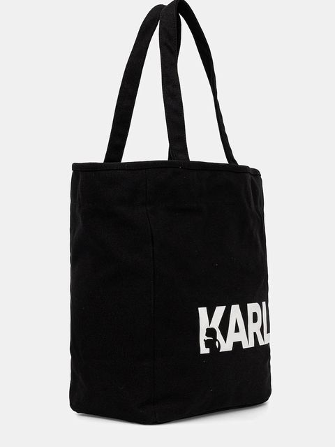 Karl Lagerfeld torebka bawełniana K/ESSENTIAL kolor czarny B1W50050 - zdjęcie produktu nr 2